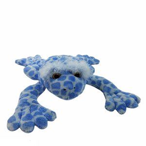 Animal Alley Frog Plush Blue Spotted Toad 12" Toys R Us Stuffed Toy